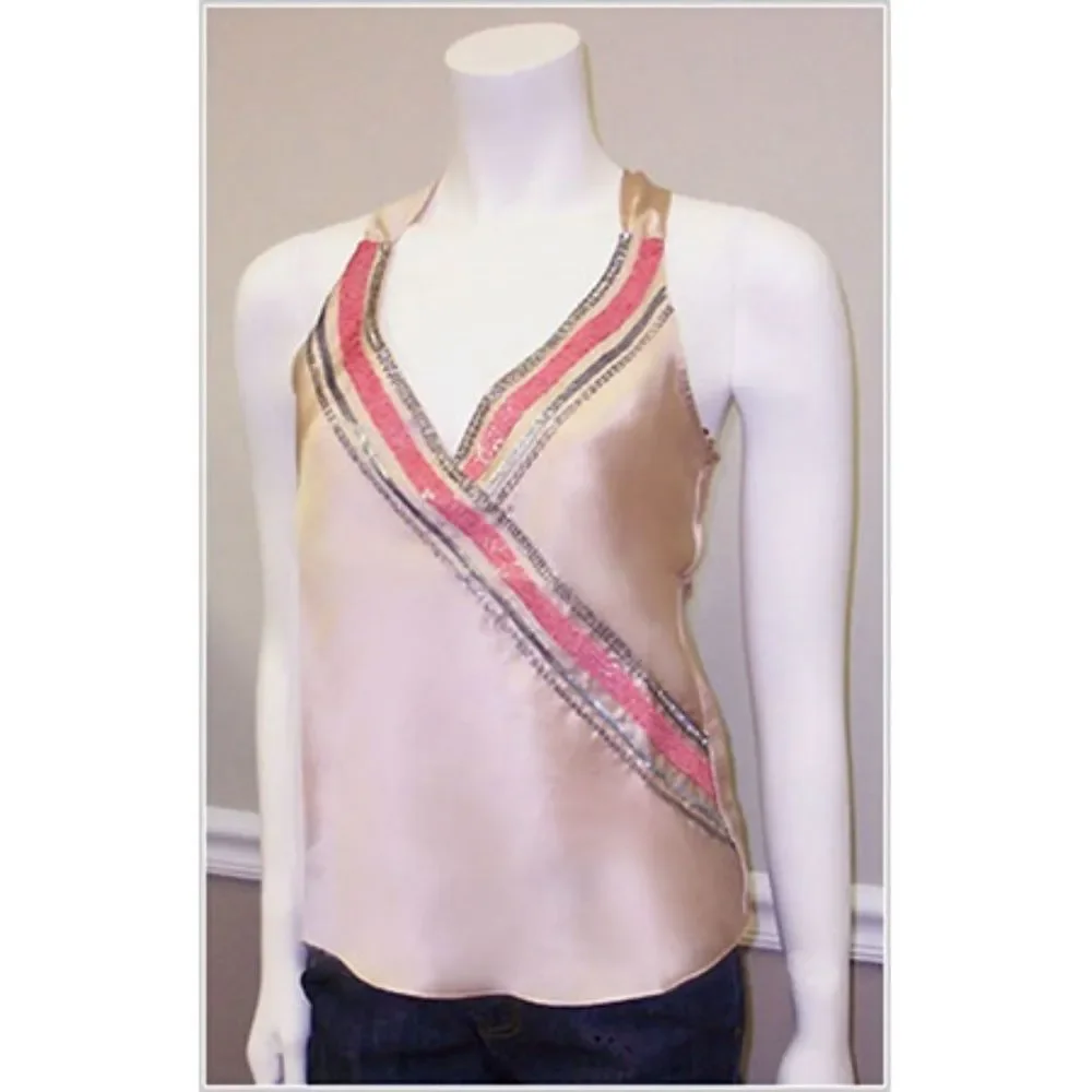 Mint Racerback Silk Top - Picture 1 of 10